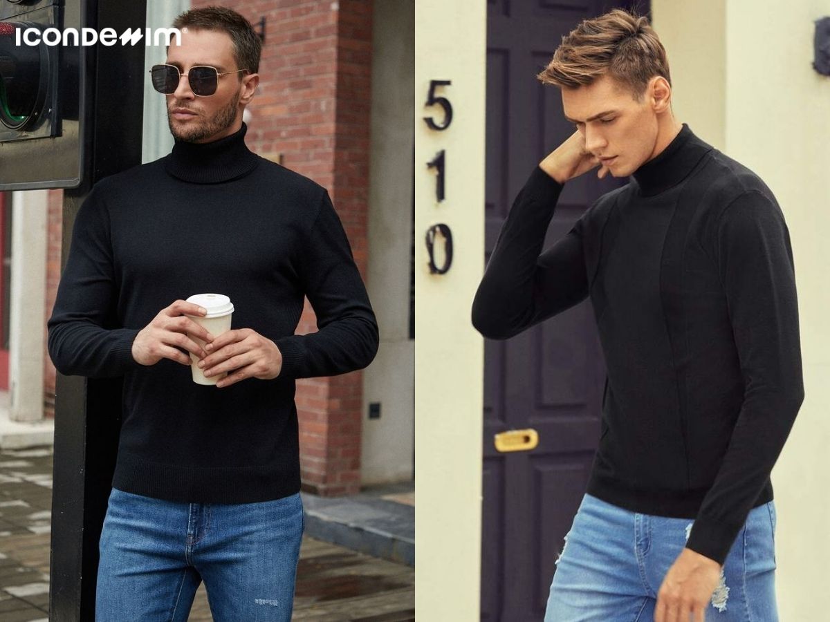 Áo jumper cổ cao