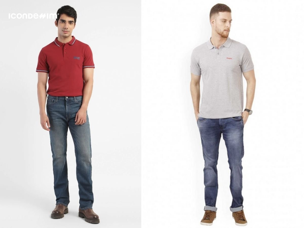 Áo polo, quần jeans và giày Derby